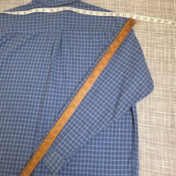 Patagonia Organic Cotton Plaid Shirt Soft Light Flannel Blue Men's Large - Picture 5 of 9